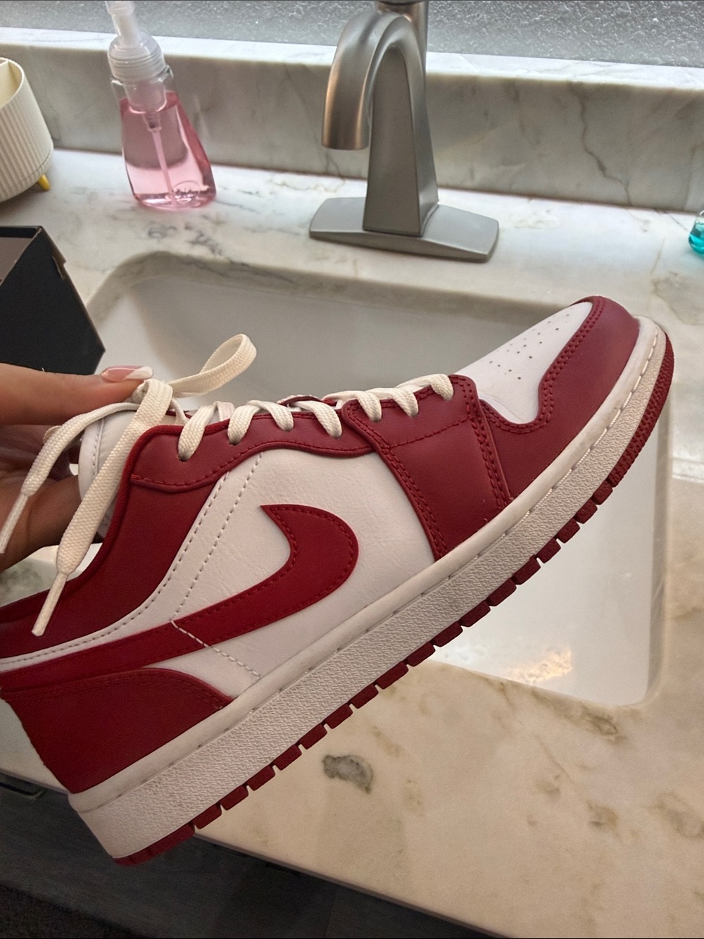 Nike air Jordan 1 low- gym white red - Picture 3 of 3